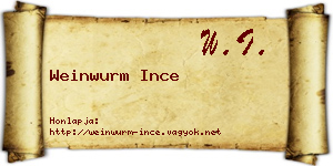 Weinwurm Ince névjegykártya